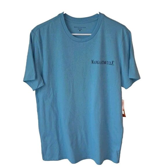 Margaritaville Mens Medium Blue Tee Shirt New 36x28 - Picture 2 of 7